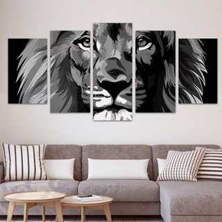 Kit 5 Quadros Leão de Judá